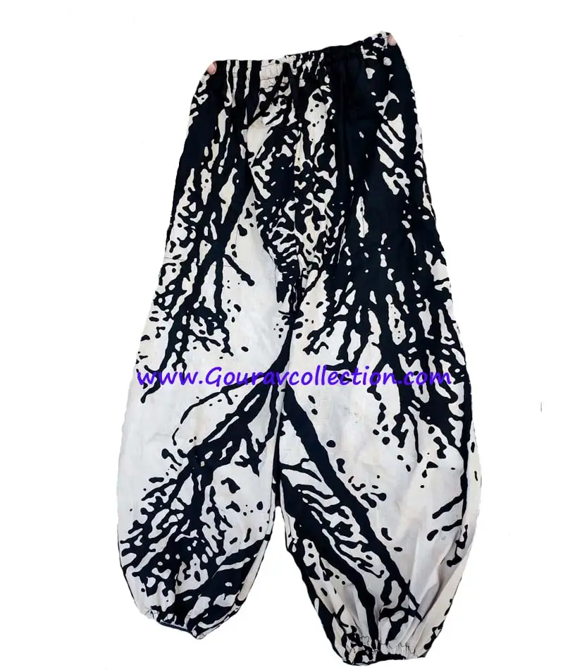 Black and White Cotton Tie Dye Custom Print Hot Selling european clothing Women Wild Leg Bohemian Yoga Harem Pants GC-AP-317