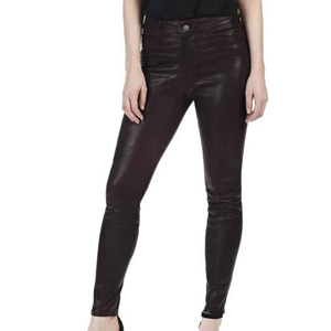 Pantalon de survêtement en cuir OEM personnalisé, taille haute, streetwear, jambe large, décontracté, hiver, hip hop, imperméable, respirant, pantalon pour femmes - Product Image 6