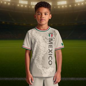 Camiseta de Fútbol de México para Niños, Jersey de México para Niños, Camisetas de Fútbol Mexicanas para Niños, Jerseys Mexicanos para Niños - Product Image 3