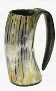 100% haute qualité Viking corne de vin tasse haut tendance Europe-Style sculpté corne à boire Tankard Buffalo boeuf corne Agate café - Product Image 2