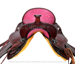 Selle de course de baril occidentale légère, équipement équestre haut de gamme, accessoires pour chevaux, produit équestre - Product Image 3