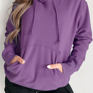 Sweat à capuche pleine longueur pour femmes de meilleure qualité taille personnalisée vêtements de sport de plein air grande taille vêtements d'hiver 100% coton polaire respirant avant - Product Image 5