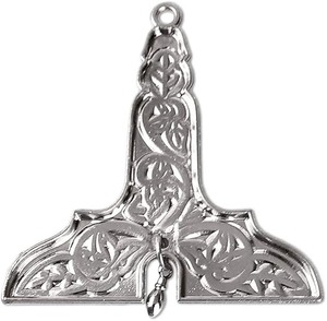 Joya de Collar de Guardián Superior Masónico, Chapado en Plata, Joya de Collar de Logia Azul Masónica, Aleación de Zinc con Chapado en Plata - Product Image 2
