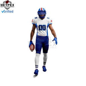Ensemble complet d'uniformes de football américain à sublimation personnalisée pour adultes Haut de compression, gants et sac durable - Product Image 2