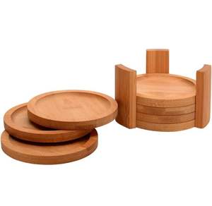 Sous-verres décoratifs en bois faits à la main pour servir des boissons avec style tout en protégeant les dessus de table des taches d'eau et des dommages causés par la chaleur - Product Image 1