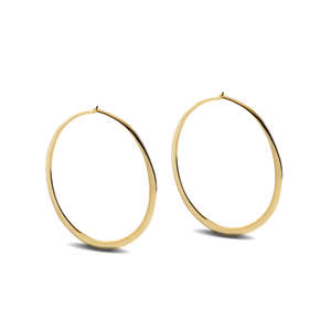 Boucles d'oreilles créoles et pendantes plaquées or pour femmes et jeunes filles, en argent sterling 925, formes goutte d'eau et fleur, avec accent perle - Product Image 1