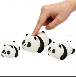 8.8cm TPR Panda Squishy Lighting Slow <b>Rebound</b> Glow Squeeze Toy Soft Decompression Girls Kids Adults Solid No Liquid No Gel - Product Image 2