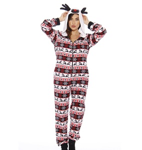 Custom Made Skinny Fit Breathable Fleece <b>Onesie</b> <b>Zipper</b> Hoodie Sleeping Night Wear Casual Home Daily Use Jogging Pajamas Jumpsuit - Product Image 5