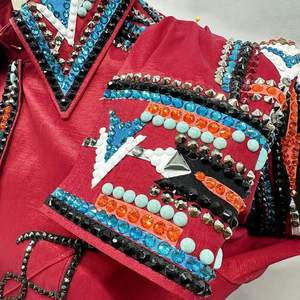 100% verre matériel Stretch taffetas Bling chemise Design Unique Western Showmanship équitation vêtements de sport équestre porter - Product Image 2