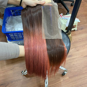 Venta al por mayor cruda cutícula alineada pelucas de pelo humano encaje frontal crudo vietnamita pelo crudo doble dibujado hueso trama recta - Product Image 6