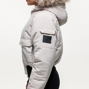 Chaqueta de Nailon Acolchada Gruesa, Impermeable, Ecológica, Estilo Bomber, con Capucha, Larga, Informal y Moderna, Nueva Colección Invierno 2026 - Product Image 1