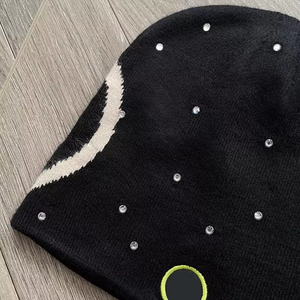 Bonnets pour hommes en acrylique blanc unisexe pour l'hiver 60 couleurs Bonnets en laine tricotés avec broderie sport et logo personnalisé - Product Image 5