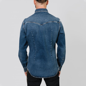 Nouvelles vestes denim d'hiver à impression personnalisée pour hommes 100% coton Streetwear Logo avant décontracté - Product Image 3