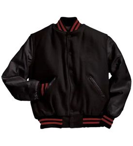 Outdoor Heavy Great Price OEM Material New Design Top Bomber Jacket Varsity Jacket Jet <b>Black</b> Shine Wholesale Custom Logo Jacket - Product Image 1