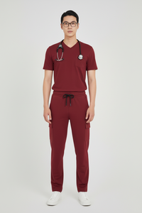 Ensemble de gommage médical pour hommes de haute qualité tissu extensible respirant Cargo pantalon de gommage uniforme d'hôpital avec poches uniformes d'allaitement - Product Image 6