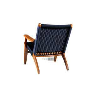 Sillas de Jardín con Estructura de Madera de Teca y Cuerda Resistente, Apariencia Estética y Elegante - Product Image 3