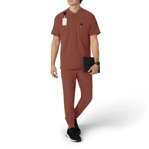 Camiseta personalizada para hombre con impresión de bordado y opciones de logotipo personalizado, uniforme cómodo para profesionales médicos - Product Image 2