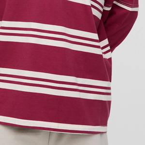 Camiseta de Rugby de Manga Larga de Marca Privada, 100% Algodón, Informal, Lisa, Teñida, de Secado Rápido y Transpirable, Diseño OEM con Parches - Product Image 2