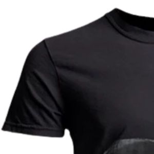 T-shirt graphique Stacktober pour hommes et femmes, impression artistique de portrait sombre, coton noir, streetwear créatif - Product Image 5
