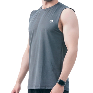 2025, venta al por mayor, camiseta sin mangas ligera para hombre, camiseta sin mangas para gimnasio para hombre, camiseta sin mangas de algodón personalizada al por mayor para hombre - Product Image 2