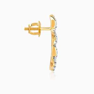 Boucles d'oreilles en diamant de laboratoire Moments ondulés en or Bijoux de qualité supérieure pour femmes élégantes - Product Image 6