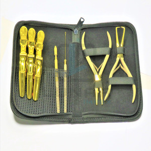 ชุดเครื่องมือต่อผมพร้อมอุปกรณ์เสริมหลายอย่างในพลาสมา Tan Gold การติดฉลากแบรนด์และเครื่องมือเพิ่มประสิทธิภาพ - Product Image 3