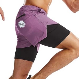 Men's 5" <b>Running</b> <b>Shorts</b> <b>with</b> Compression <b>Liner</b> Pockets, Athletic 2 in 1 <b>Shorts</b> for Workout Gym Quick <b>Liner</b> <b>Shorts</b> - Product Image 3