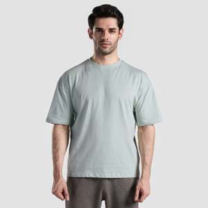 Camiseta Deportiva Ligera Prime Athlete 100% Algodón, Comprimida y Estampada en Serigrafía, Color Verde Menta Claro con Etiqueta Personalizada para Ejercicio - Product Image 2