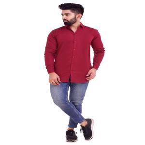 Camisa de manga larga para hombre, algodón liso, verano, informal, formal, tamaño libre, antiarrugas, para uso doméstico - Product Image 1