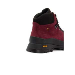 Bottes de randonnée Vibram en cuir de vachette imperméables à bout rond, lacées, doublure en mesh pour l'hiver/l'automne, semelle intermédiaire en EVA, semelle noire - Product Image 3