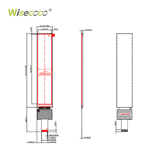 Pantalla táctil de publicidad Wisecoco 7,1 pulgadas Tft Lcd Rango de temperatura de brillo personalizado MIPI 280*1424 pantalla táctil Lcd - Product Image 6