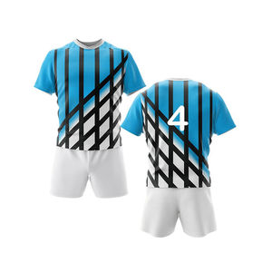 Sublimación personalizada Rugby Fútbol Jersey Uniformes Camisa transpirable y pantalones cortos Conjunto Ropa personalizada - Product Image 3