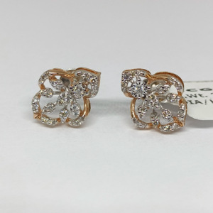 Pendientes de diamantes de oro blanco de 14 quilates con certificación IGI Producto aprobado HUID - Product Image 1