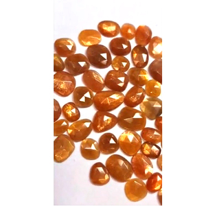 Lote de 62 Piedras de Piedra Solar Natural de 10mm a 16mm, Corte Rosa Fantasía, 191 Ct, Iroc Sales, Cabujón Facetado, Gema Naranja Suelta, US$77 por todo el lote - Product Image 2
