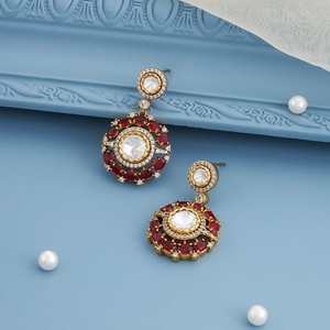 Pendientes Kundan 187756, Pendientes de Piedra Kundan a la Moda - Product Image 2