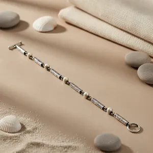 Delicada Pulsera de Perlas de Plata 925 para Mujer, Elegante Joyería, Categoría de Regalo, Brazaletes de Perlas - Product Image 1