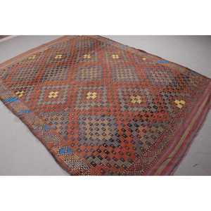 Alfombra Turca de 6,1x8,7 pies, Alfombra Vintage Grande, Alfombra Persa Marrón Rojiza - Product Image 2