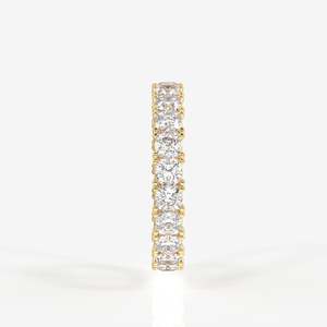 <b>Cushion</b> Cut Moissanite Diamond Eternity Band Sterling Silver Engagement <b>Ring</b> - Product Image 3