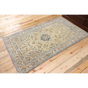 Tapis d'appoint vintage 3,37x5,7 pieds, tapis persan en laine bleu turc - Product Image 2