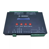 Controlador de píxeles LED, controlador de pantalla de matriz LED, programable, DMX512, SPI, RGB/RGBW, 1024 píxeles con soporte de tarjeta SD, DMX512