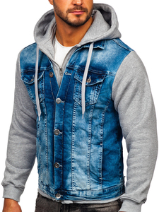 Fabricant professionnel conception personnalisée coupe parfaite prix bas logo personnalisé meilleure vente vestes en jean pour hommes Service OEM - Product Image 3