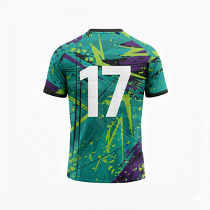 Uniforme de Fútbol Personalizado para Adultos, Fabricado en Fábrica, con Números de Equipo, Cuello en V, 100% Poliéster Transpirable, Impreso a Color, con Logotipo Personalizado - Product Image 2