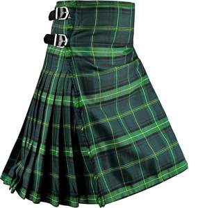 Kilts pour hommes en motif tartan irlandais, mélange acrylique et laine 16oz, boucles en cuir véritable inoxydables, anti-plis 2026 - Product Image 1