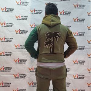 Chándal de lana de algodón 100% para hombre, paneles multicolores, pantalones de chándal bordados de chenilla, Sudadera con capucha estampada, más verano térmico - Product Image 4