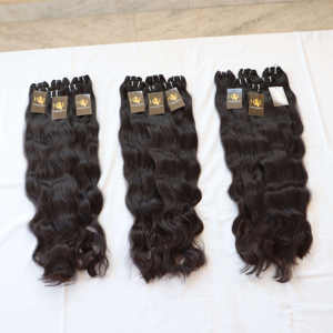 Paquetes de cabello humano Remy virgen de origen indio brasileño 100% al por mayor cutícula alineada sin procesar onda natural suelta - Product Image 2