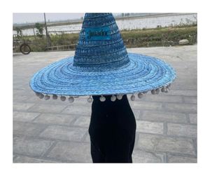 Elegante sombrero de paja con patrones decorativos-Sombrero de paja hecho a mano de primera calidad Perfecto para festivales y ferias comerciales - Product Image 6