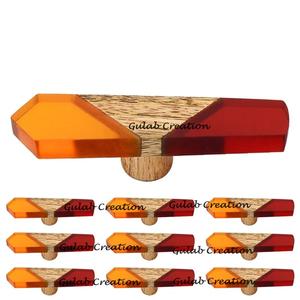 Tiradores Decorativos Clásicos Hechos a Mano de Resina y Madera para Cajones de Gabinetes, Acabado Pulido para Gabinetes de Cocina y Hogar - Product Image 3