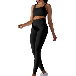 Customizable Two-Piece <b>Set</b> for Women Solid Pattern <b>Sexy</b> Sports <b>Bra</b> Shorts Front-Logo Yoga Wear Custom Logo Quick Dry Breathable - Product Image 4