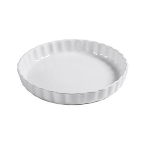 VISTA ALEGRE - Juego de 12 moldes redondos para pastel de gres blanco de 12.5 cm de diámetro y 3 cm de grosor para hornear - Product Image 1
