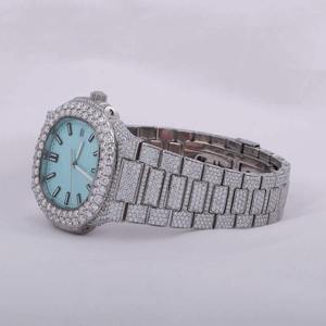 Iced Out <b>Watch</b> Hip Hop Style Customized Stainless Steel <b>White</b> Round Moissanite Diamond Crafted Luxury <b>Watch</b> <b>For</b> Men and <b>Women</b> - Product Image 3